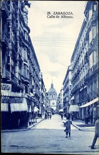 Ak Saragossa Aragonien Spanien, Calle de Alfonso