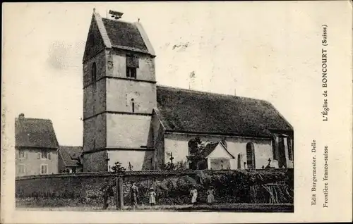 Ak Boncourt Kt. Jura Schweiz, L'Eglise, Kirche