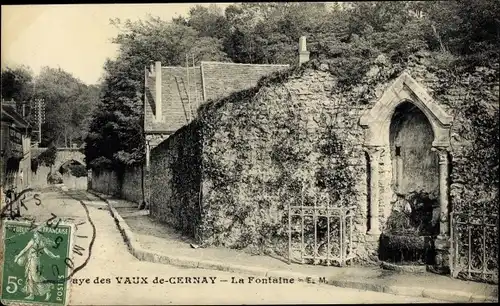 Ak Vaux de Cernay Yvelines, La Fontaine