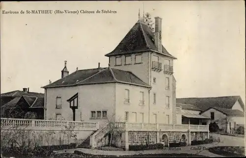 Ak St. Mathieu Haute-Vienne, Chateau de Séchères