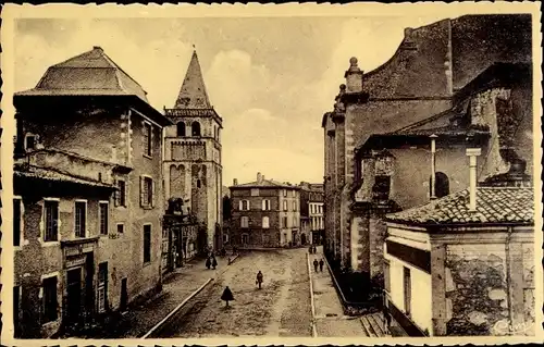 Ak Castres Tarn, Le clocher roman, L'Eglise Saint Benoit