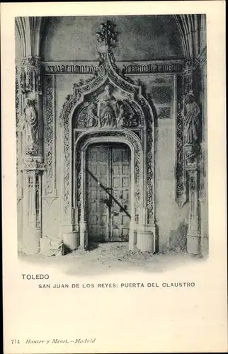 Ak Toledo Kastilien La Mancha Spanien, San Juan de los Reyes, Puerta del Claustro