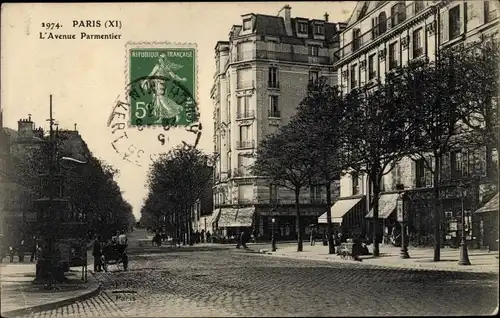 Ak Paris XI., L'Avenue Parmentier