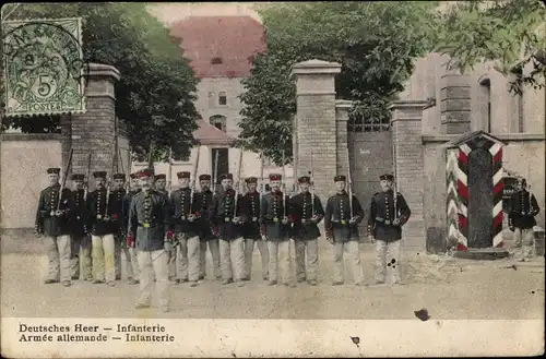 Ak Deutsches Heer, Infanterie, Soldaten mit Gewehren