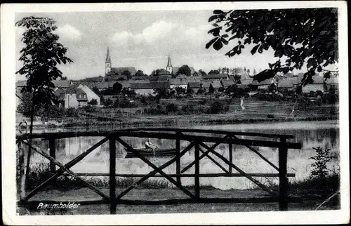 Ak Baumholder Rheinland Pfalz, Ortschaft, Ruderboot