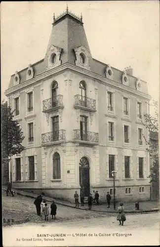 Ak Saint Junien Haute Vienne, L'Hotel de la Caisse d'Epargne