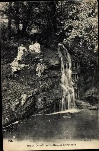 Ak Nieul Haute Vienne, Cascade de Puymond