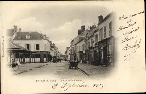 Ak Nangis Seine-et-Marne, La Rue de la Poterie