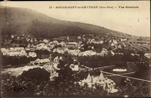 Ak Rougemont le Chateau Territoire de Belfort, Vue générale