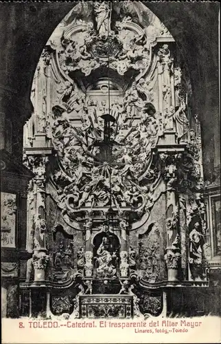 Ak Toledo Kastilien La Mancha Spanien, Catedral, El trasparente del Altar Mayor