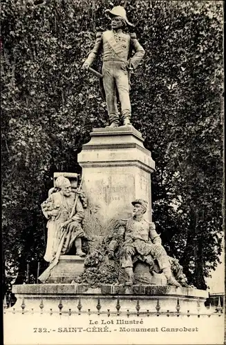 Ak Saint Céré Lot, Monument Canrobert