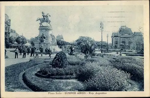 Ak Buenos Aires Argentinien, Plaza Italia