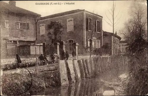 Ak Caussade Tarn et Garonne, Hopital, canal