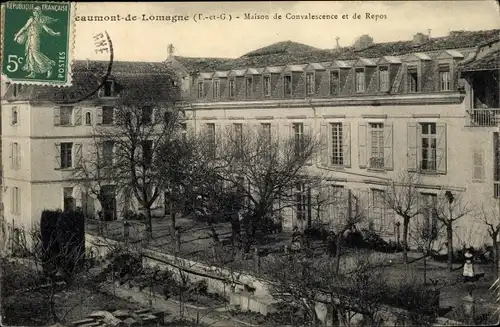 Ak Beaumont de Lomagne Tarn et Garonne, Maison de Convalescence et de Repos