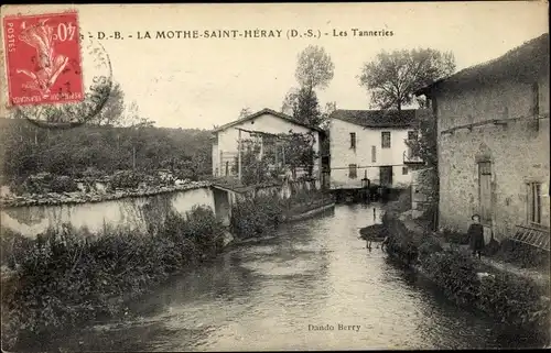 Ak La Mothe Saint Héray Deux Sèvres, Les Tanneries