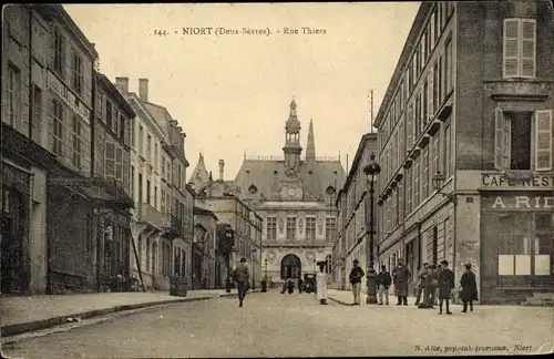 Ak Niort Deux Sèvres, Rue Thiers, mairie