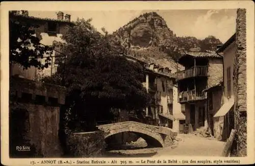 Ak Annot Alpes de Haute Provence, Le Pont de le Beite