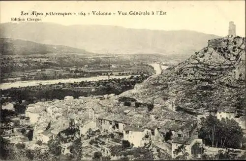 Ak Volonne Alpes de Haute Provence, Vue Generale a l'Est