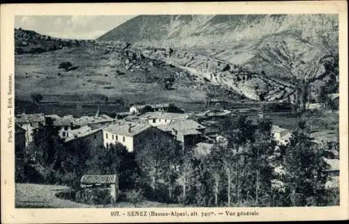 Ak Senez Alpes de Haute Provence, Vue Generale