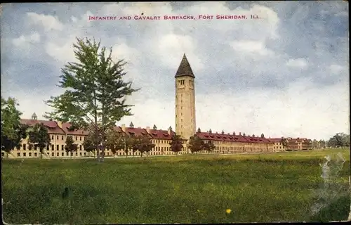 Ak Fort Sheridan Illinois USA, Infantry and cavalry barracks