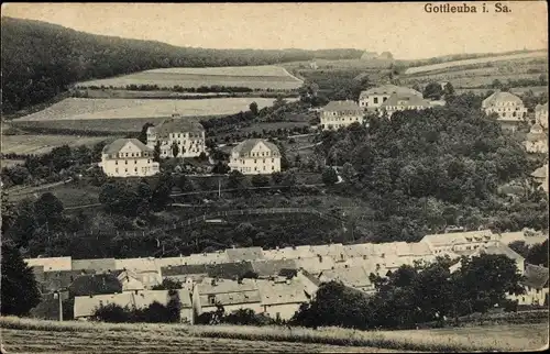 Ak Bad Gottleuba in Sachsen, Blick auf den Ort mit Umgebung