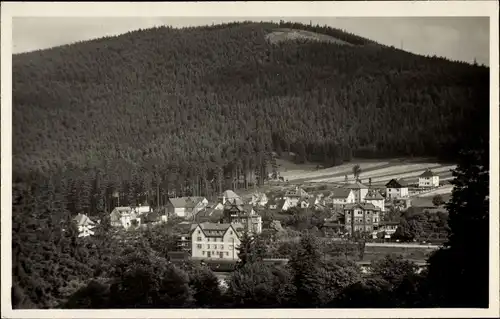 Ak Sitzendorf an der Schwarza in Thüringen, Blick auf den Ort mit Umgebung, Blechhammer