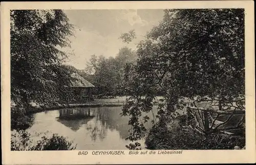 Ak Bad Oeynhausen in Nordrhein Westfalen, Blick auf die Liebesinsel