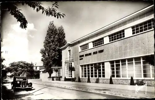 Ak Villeneuve le Roi Val de Marne, Le Groupe Scolaire Jules Ferry, garcons, Auto