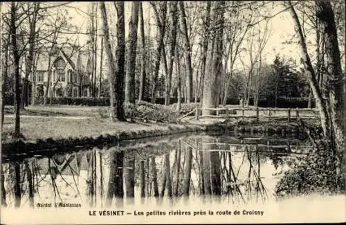 Ak Le Vésinet Yvelines, Les petites rivières près la route de Croissy