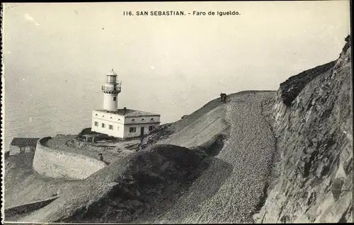 Ak San Sebastian Baskenland, Faro de Igueldo
