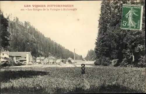 Ak Kichompré Lothringen Vosges, Les Gorges de la Vologne