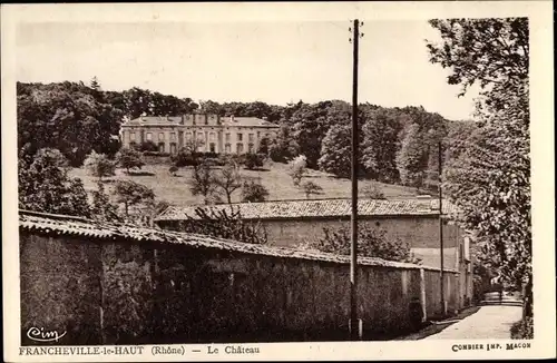 Ak Francheville le Haut Rhône, Le Chateau, Schloss