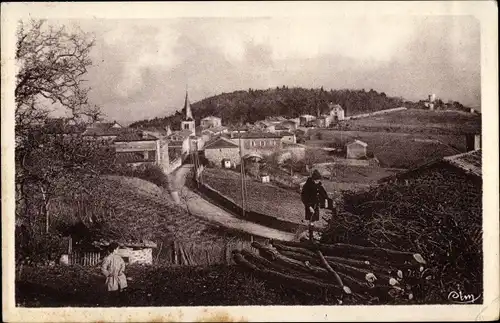 Ak Montmelas Rhône, Vue generale, Blick auf den Ort