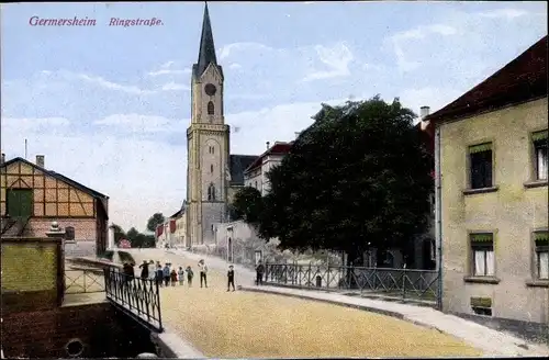 Ak Germersheim in Rheinland Pfalz, Ringstraße, Kirche