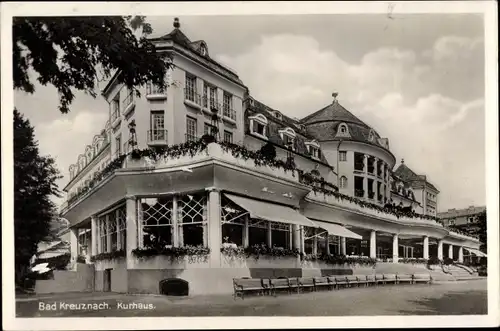 Ak Bad Kreuznach in Rheinland Pfalz, Kurhaus, Totalansicht, Vorderseite