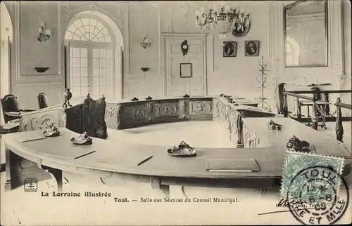 Ak Toul Lothringen Meurthe et Moselle, Salle des Séances du Conseil Municipal