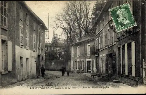Ak La Mothe Saint Héray Deux Sèvres, Rue du Marßechal Joffre