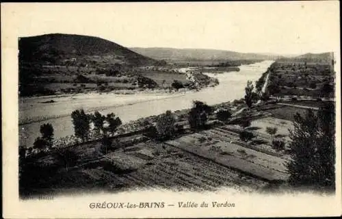 Ak Greoux les Bains Alpes de Haute Provence, Vallee du Verdon