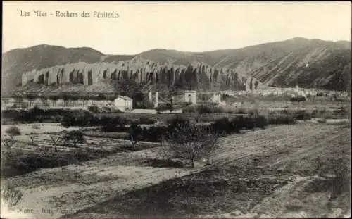 Ak Les Mees Alpes de Haute Provence, Rochers des Penitents