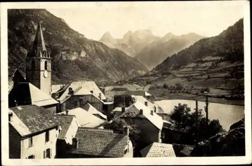 Ak Le Lauzet Alpes de Haute Provence, Au fond les Petites Seolanes