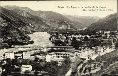 Ak Digne Alpes de Haute Provence, Le Lycee, La Vallee de la Bleone