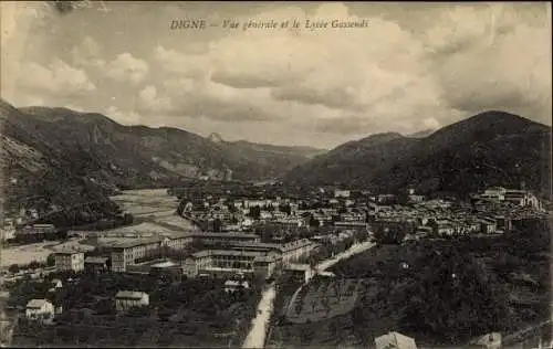 Ak Digne Alpes de Haute Provence, Vue Generale, Le Lycee Gassendi