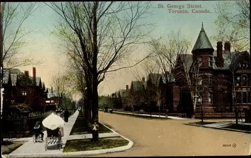 Ak Toronto Ontario Kanada, St. George Street, Kinderwagen
