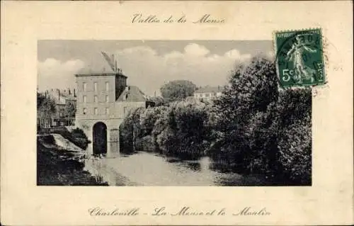 Ak Charleville Mézières Ardennes, La Meuse et le Moulin