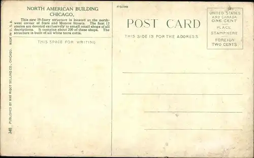 Ak Chicago Illinois USA, North American Building