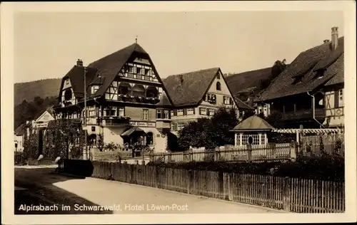 Ak Alpirsbach im Kreis Freudenstadt, Hotel Löwen Post