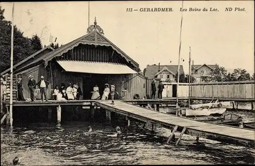 Ak Gerardmer Vosges, Les Bains du Lac