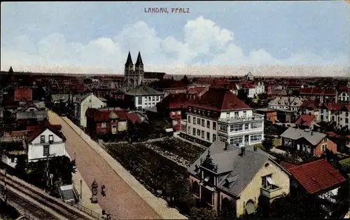 Ak Landau in der Pfalz, Blick über die Dächer der Stadt