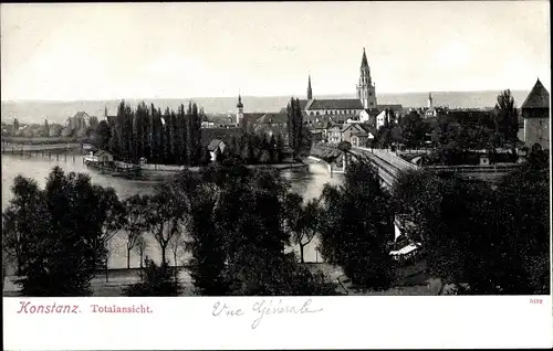 Ak Konstanz am Bodensee, Totalansicht