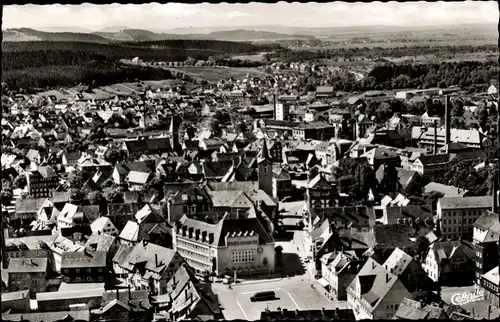 Ak Villingen Schwenningen im Schwarzwald, Ort aus der Vogelschau